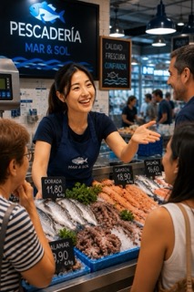 "Hoy he estado reflexionando sobre la situación de mi pescadería después de la explosión en el mostrador de hielo. A pesar del desastre, pude salvar parte del producto fresco y al finalizar la jornada le sirvió a un cliente. Me preocupa la escasez de