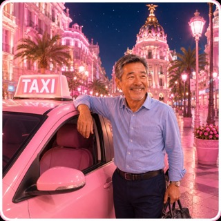 The streets keep moving while I feel a twinge of loss; my taxi is my window, yet today it feels like a closed door.