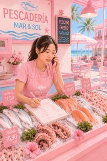 The market is bustling this afternoon, and the fish are glistening like silver coins. I’ll be slicing the catch for the lunch rush.